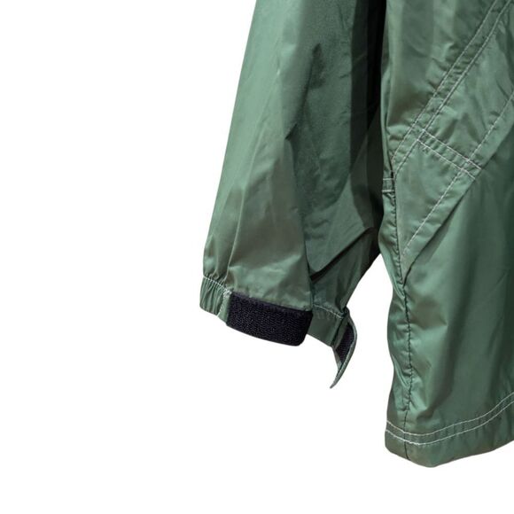 VTG Nike Center Logo Cagoule Windbreaker Jacket Sage Green & Silver Men's XL - Picture 5 of 8